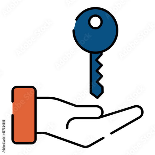 Key on hand, icon of ownership