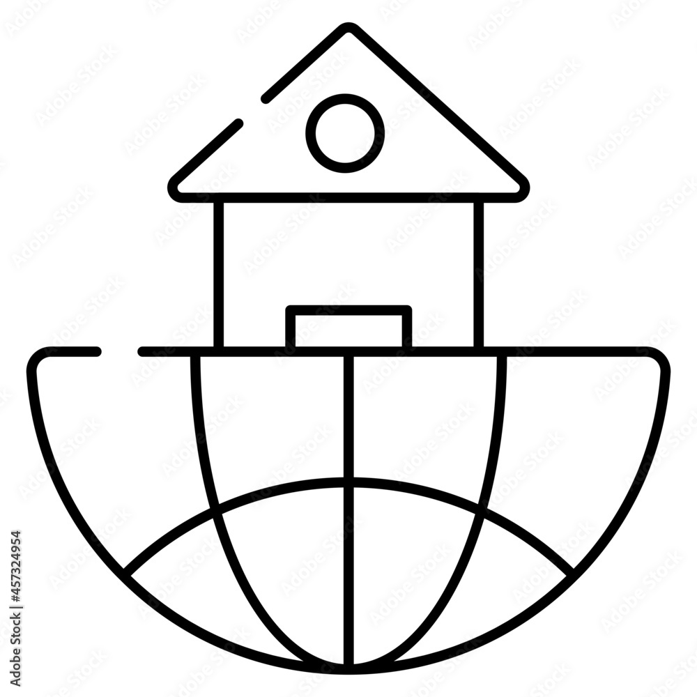 An editable design icon of globe with building, urbanization
An editable design icon of globe with building, urbanization
