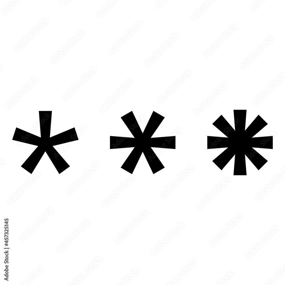 Asterisk sign icon