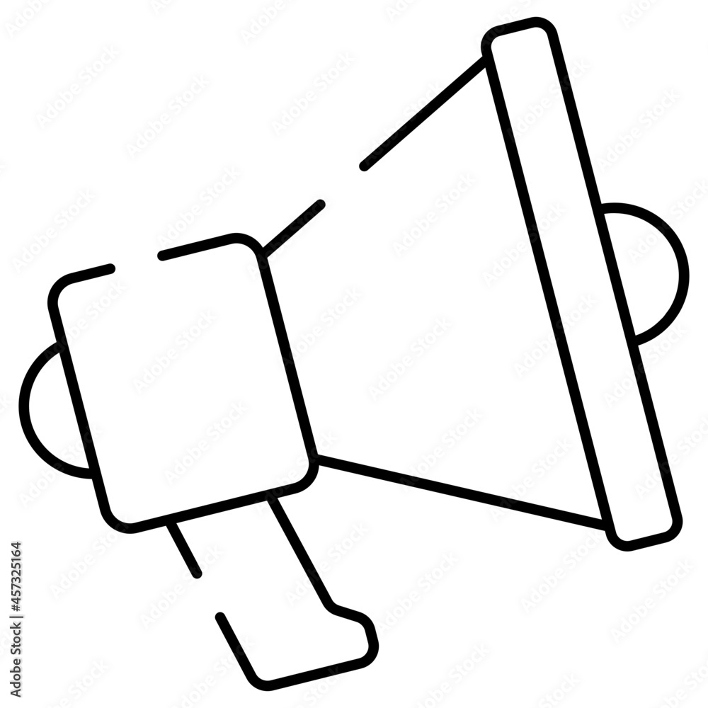 A loudspeaker icon in linear design, megaphone vector
A loudspeaker icon in linear design, megaphone vector