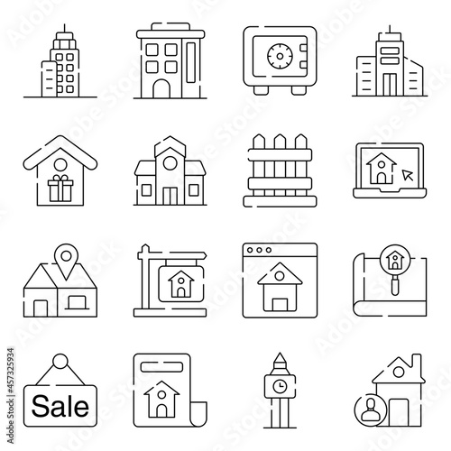 Pack of Property Linear Icons