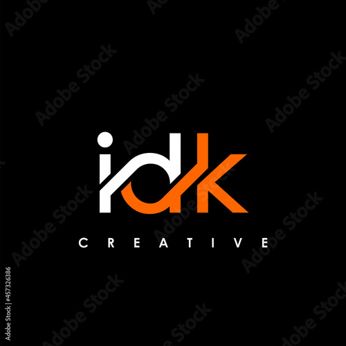 IDK Letter Initial Logo Design Template Vector Illustration photo