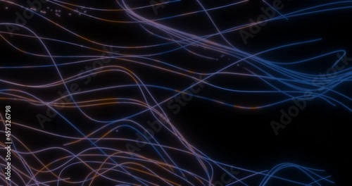 3d render with blurred background of twisted blue lines