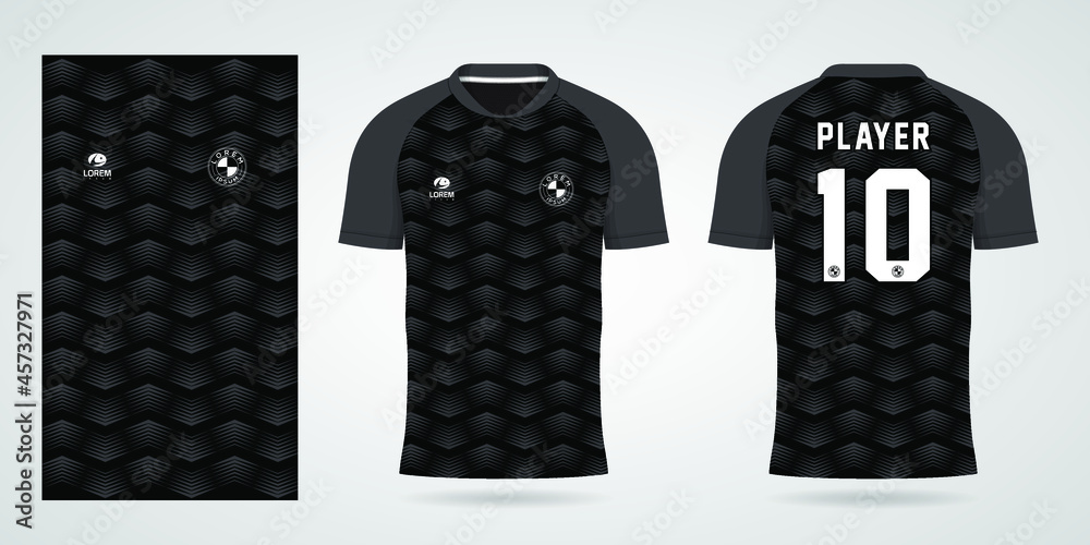 Premium Vector, White black sports jersey template for team uniforms and  soccer t shirt design