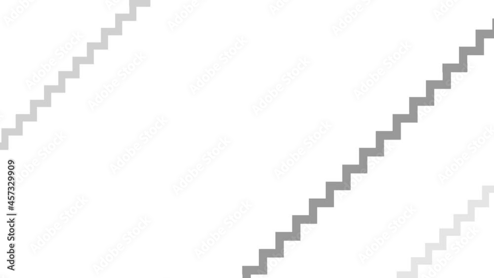 2D animated escalator side view, empty 4K template