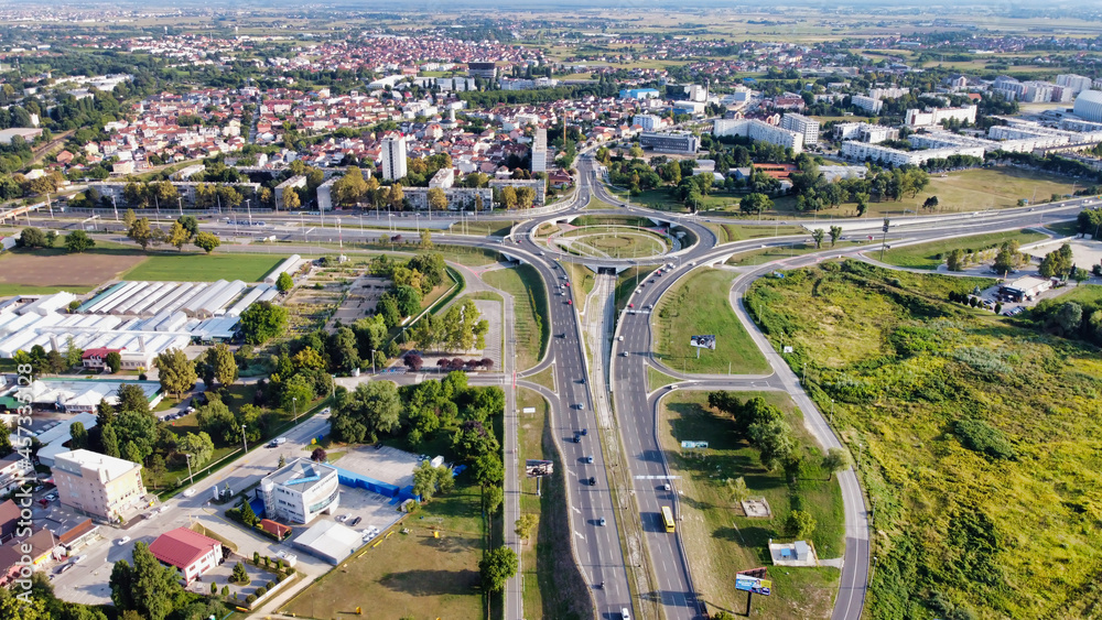 View of the Zagreb roundabout View of the Zagreb roundabout