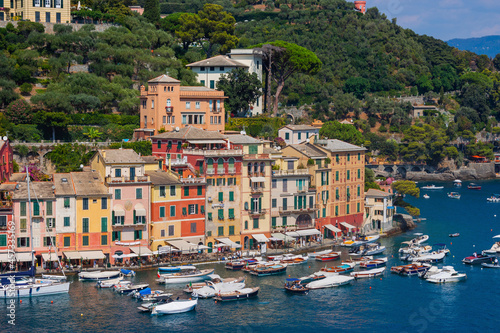 Portofino bay with colorful houses in Liguria, Italy  © Raymond Inauen