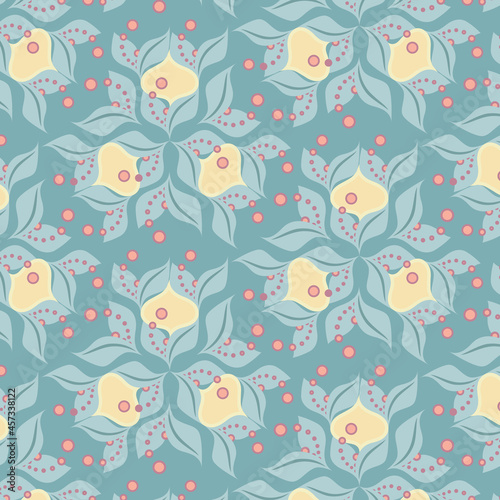 Vector seamless boutonniere pattern of yellow flowers on a transparent background. Suitable for textiles, wrapping paper, tissue.