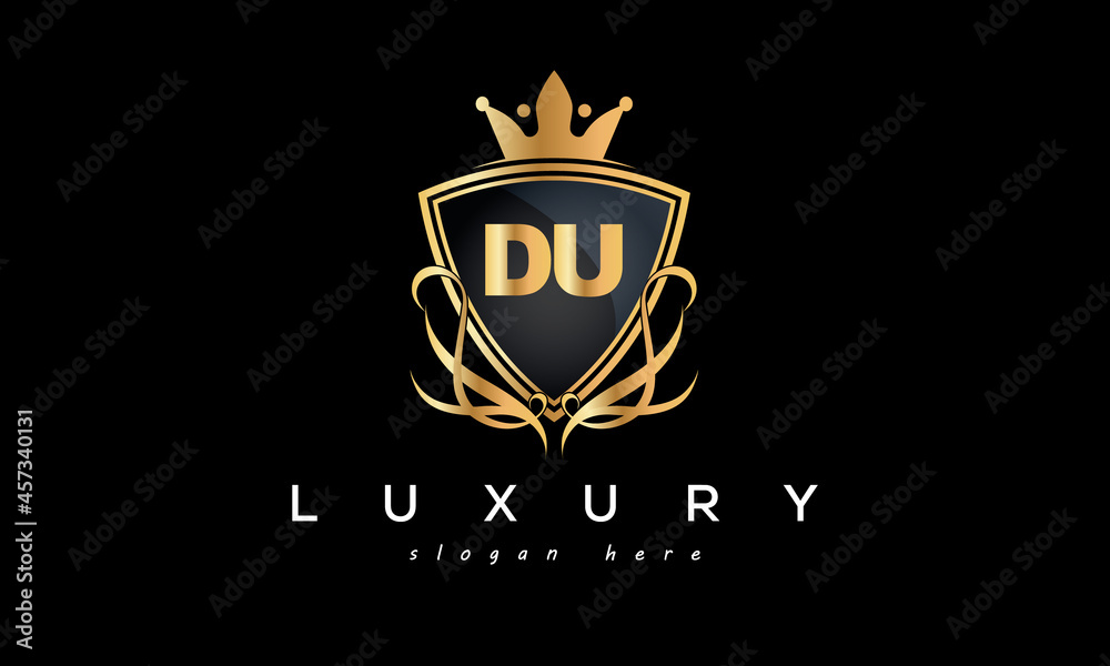 DU creative luxury letter logo DU creative luxury letter logo
