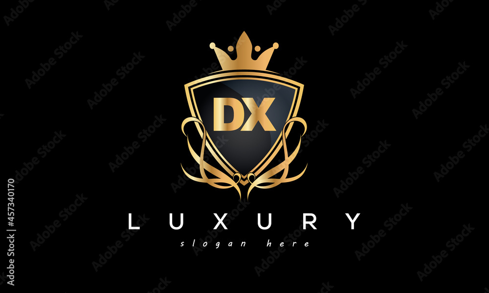 DX creative luxury letter logo DX creative luxury letter logo