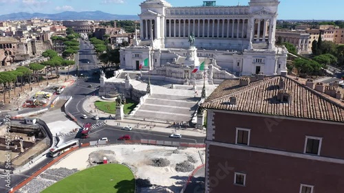 Aerial drone footage view of Rome Italy// no video editing