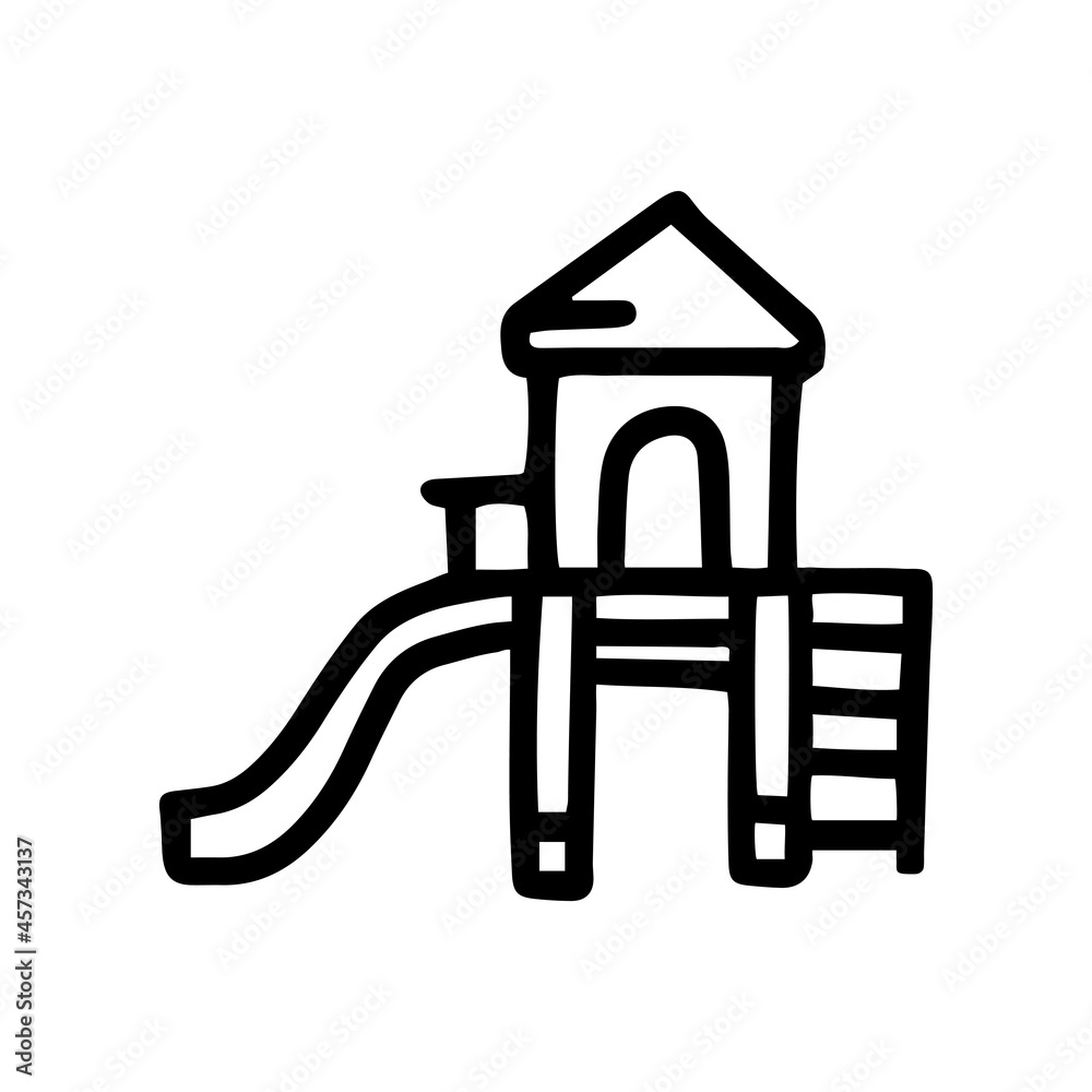 playground slide line vector doodle simple icon playground slide line vector doodle simple icon