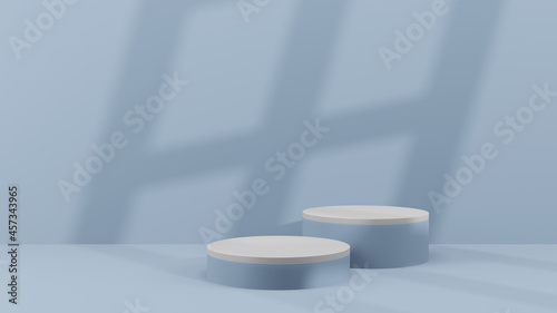 3d background products minimal podium scene with beige pedestal  3D render