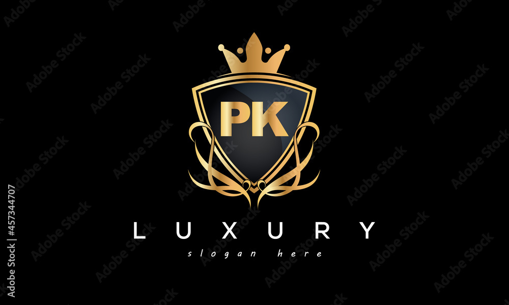 PK creative luxury letter logo PK creative luxury letter logo