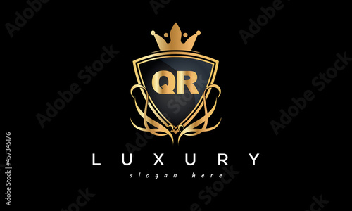 QR creative luxury letter logo