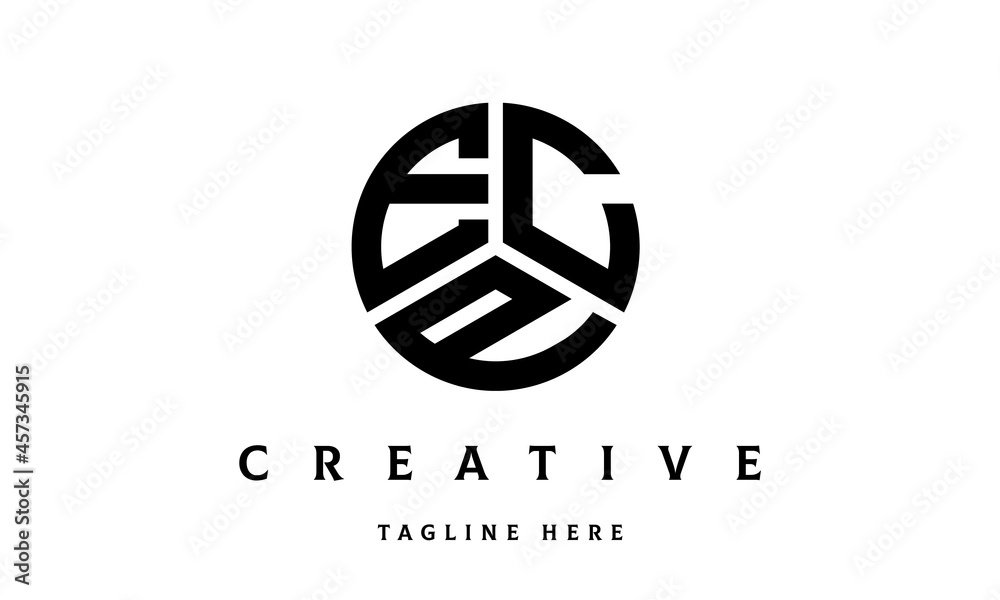 ECP creative circle three letter logo ECP creative circle three letter logo