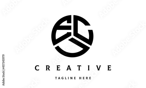 ECU creative circle three letter logo