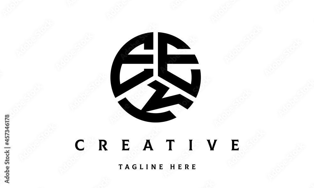 EEK creative circle three letter logo EEK creative circle three letter logo