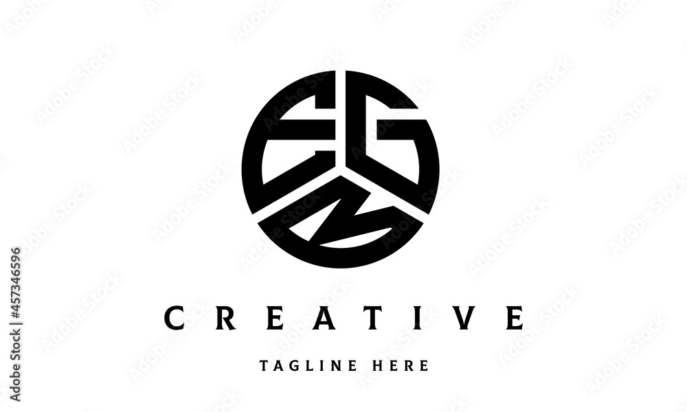 EGB creative circle three letter logo EGB creative circle three letter logo