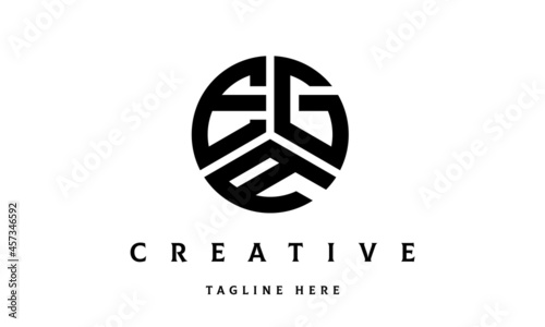 EGA creative circle three letter logo