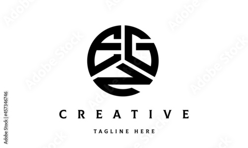 EGN creative circle three letter logo photo