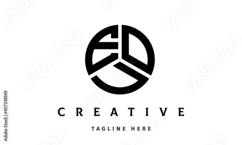 EOU creative circle three letter logo