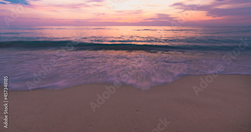 A colorful seascape with  a vivid sky background © Chumphol
