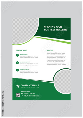 Classical corporate business flyer design template