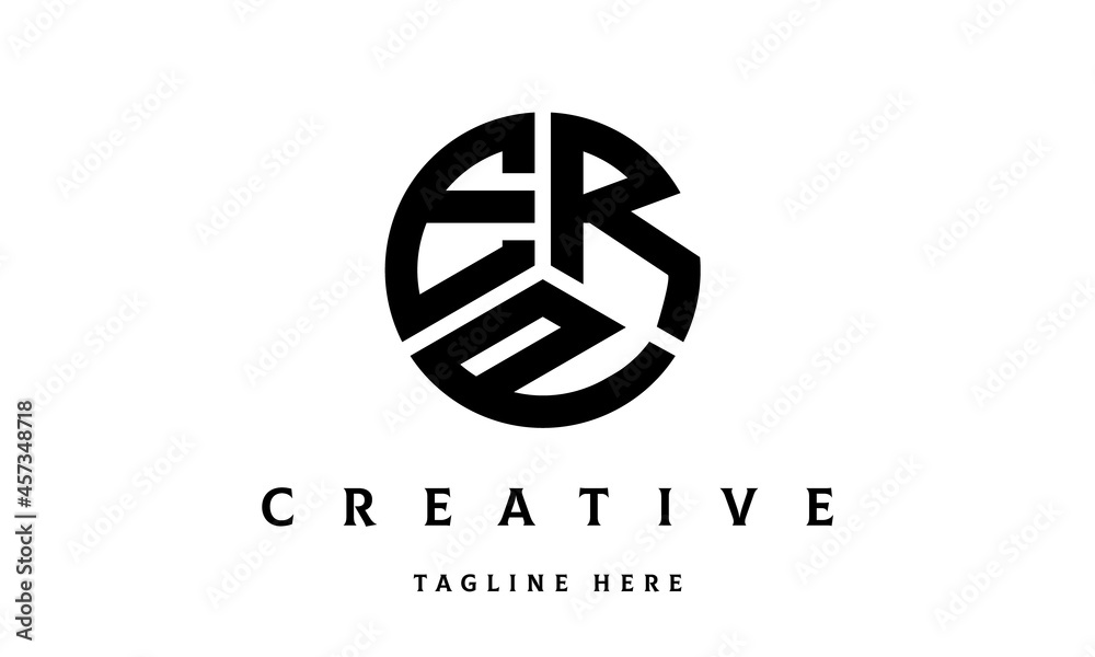 ERP creative circle three letter logo ERP creative circle three letter logo
