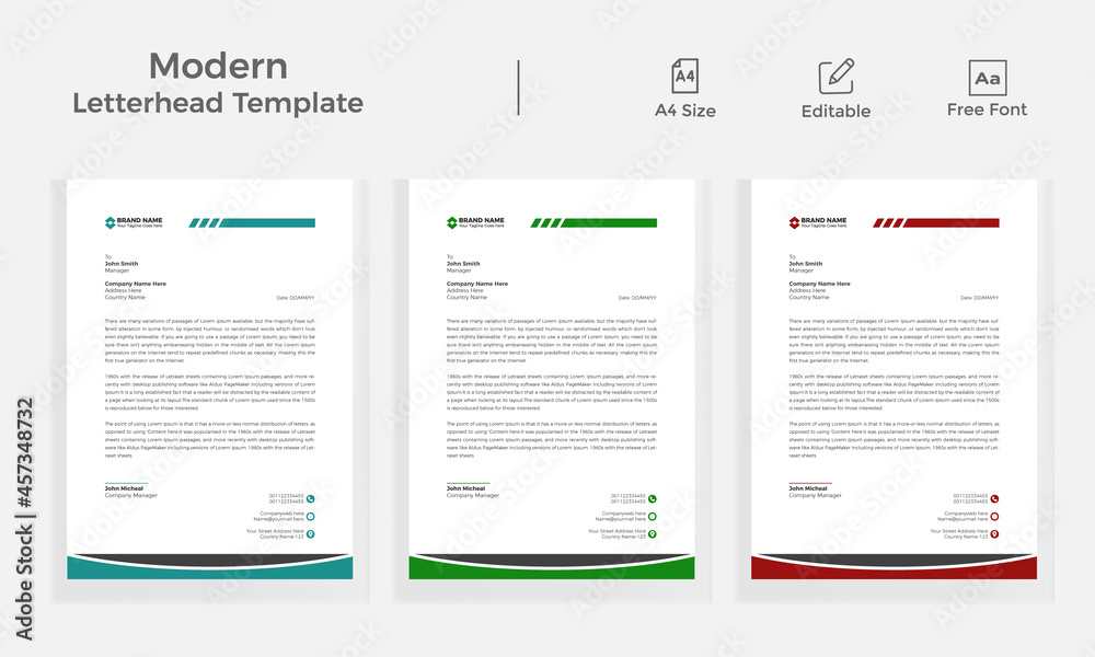 Creative Letterhead Template Design Creative Letterhead Template Design