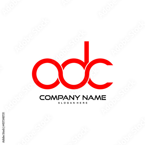 letter ADC, ODC logo design vector	 photo