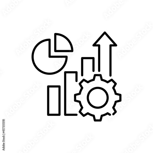 Improvement vector outline icon style illustration. EPS 10 file