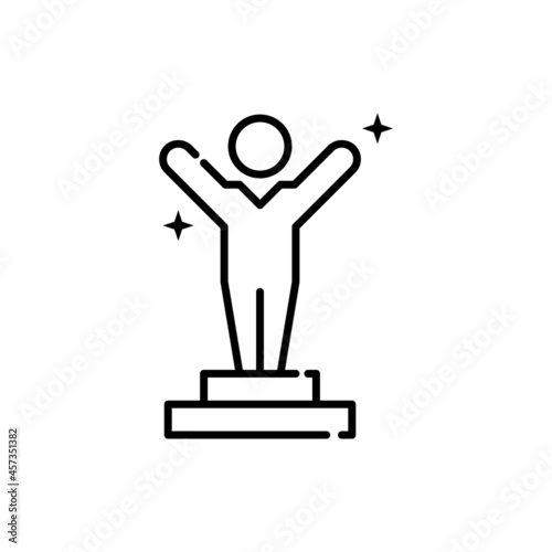 Motivation vector outline icon style illustration. EPS 10 file