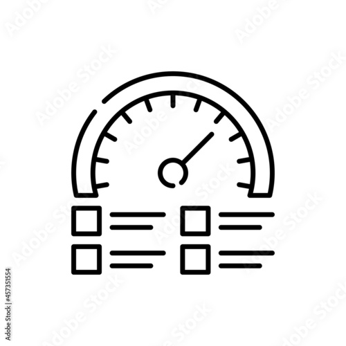 Leading Indicator vector outline icon style illustration. EPS 10 file