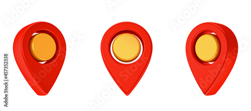 Foto 3d localization icons isolated