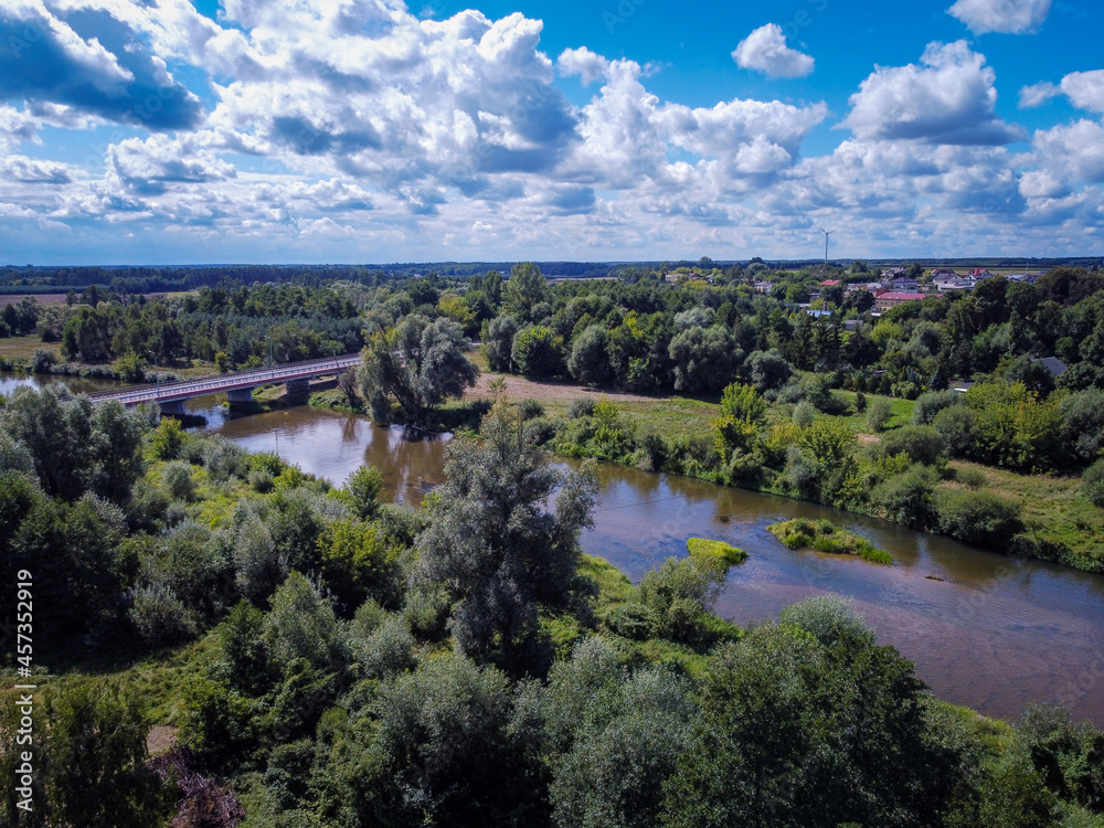 The small town of Burzenin is located on the Warta River. 