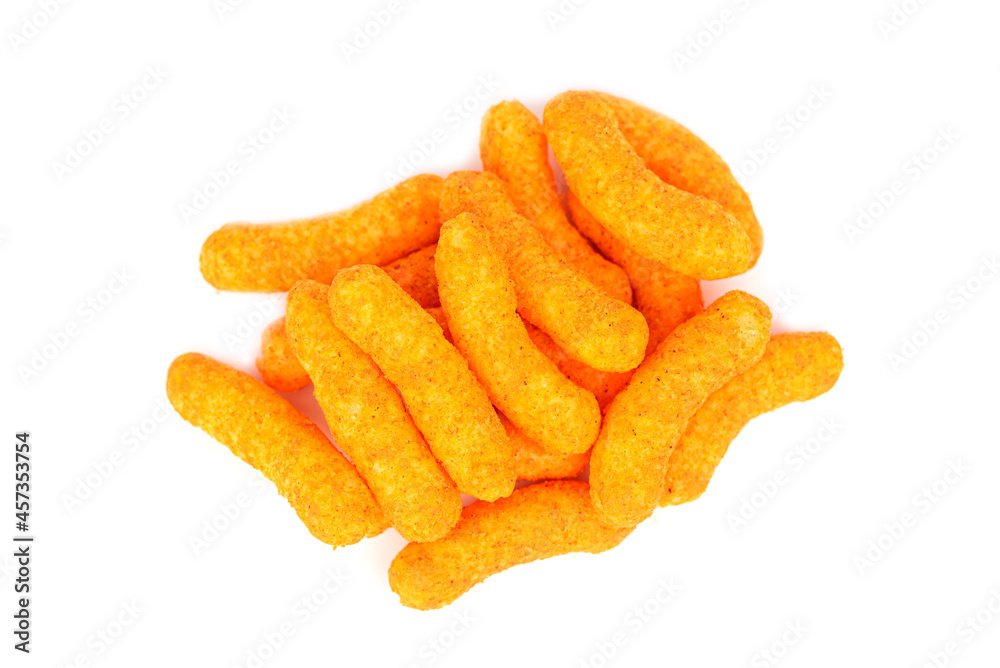 hot corn crisps with Carolina Reaper Pepper Flavored - cheese curls hot corn crisps with Carolina Reaper Pepper Flavored - cheese curls