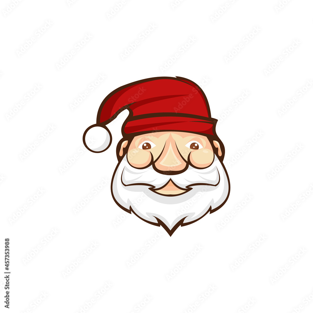 santa head logo mascot template santa head logo mascot template