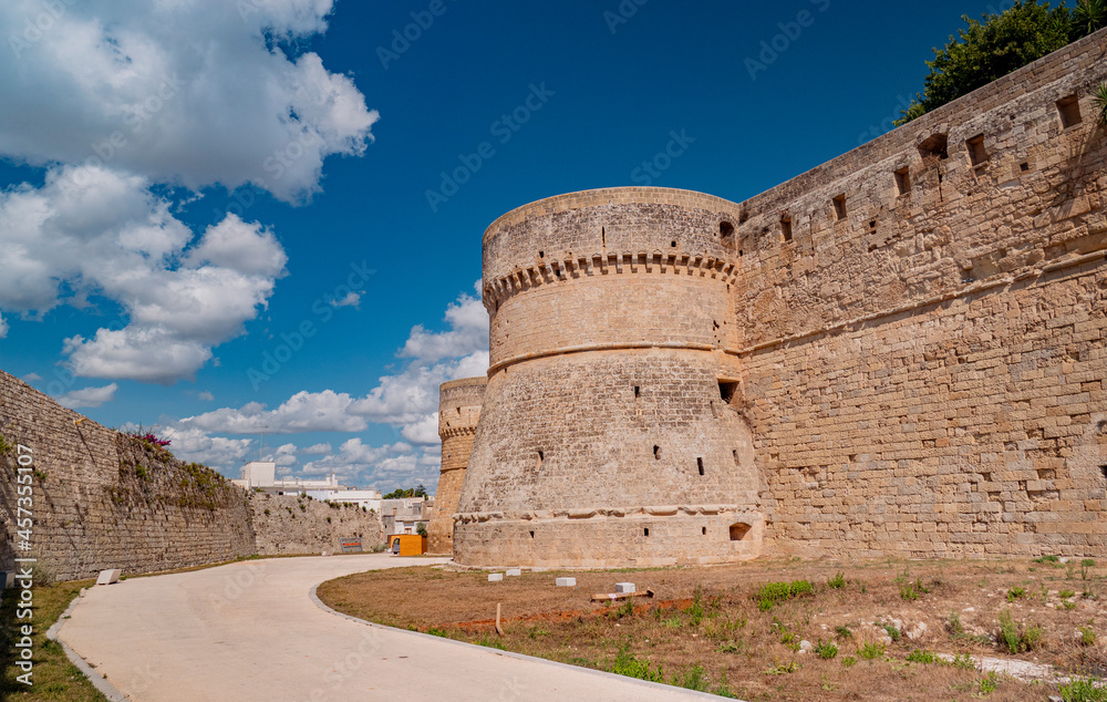 OTRANTO. LECCE. SUMMER 2021. The old castle and towers