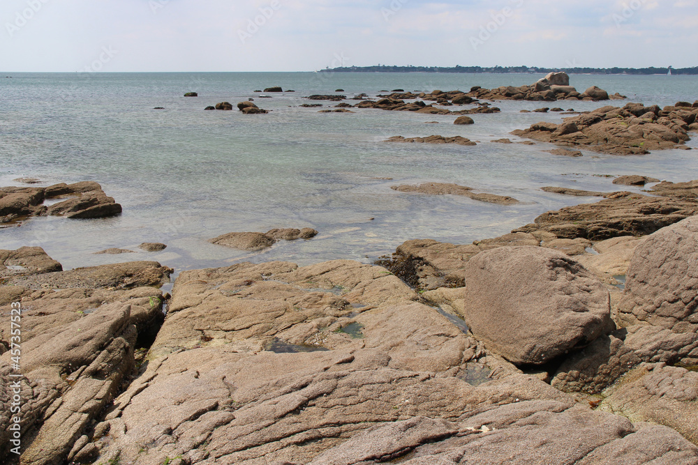 atlantic coast in concarneau in brittany (france)