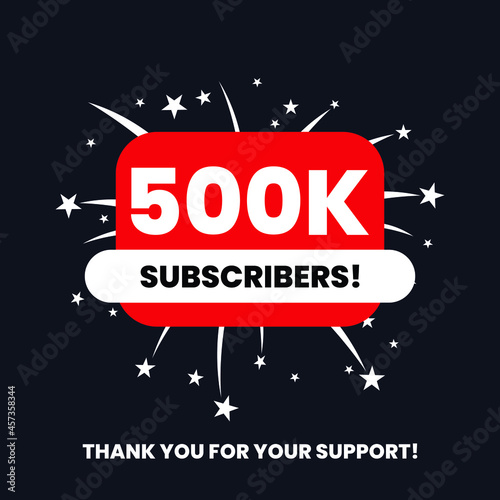 500 thousand subscribers celebration thank you achievement