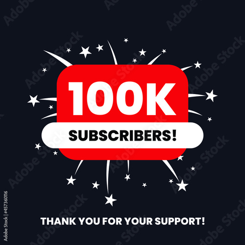100 thousand subscribers celebration thank you achievement