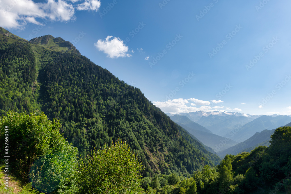 Views of the Pyrenees in the Aran Valley, Spain.
