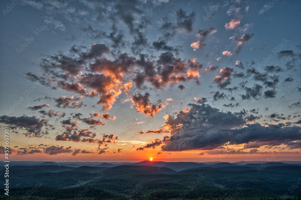 Sunset from the top of Spruce Knob, West Virginia