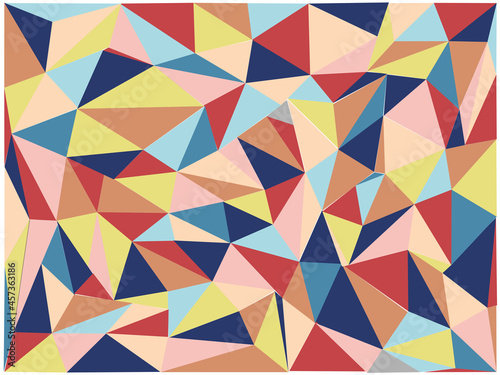 This is a Colorful Background With Triangle Pattern , Vector Design.