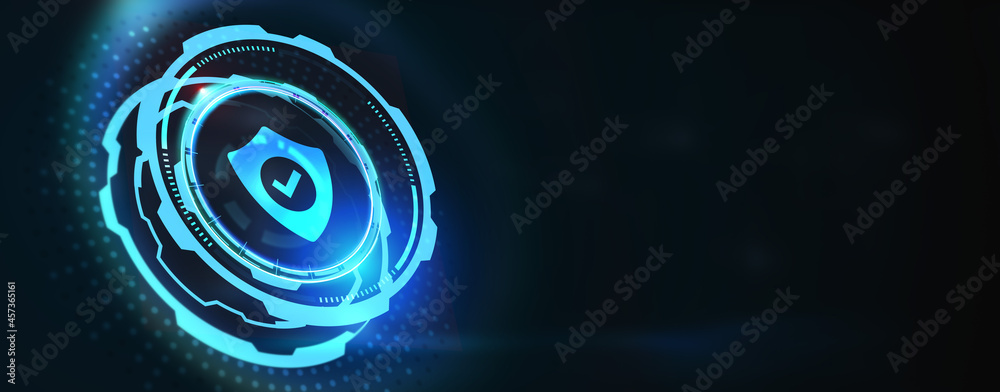 Fototapeta premium Cyber security data protection business technology privacy concept. 3d illustration