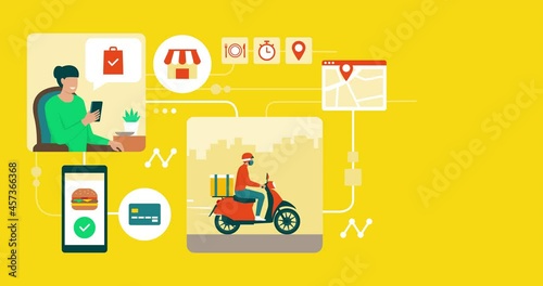 Fast food order and home delivery