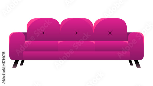 Sofa rose violet vecteur
