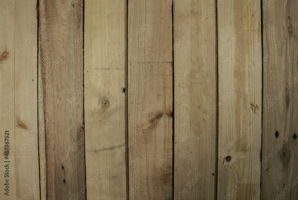 Fototapeta premium Wooden boards in vertical position.