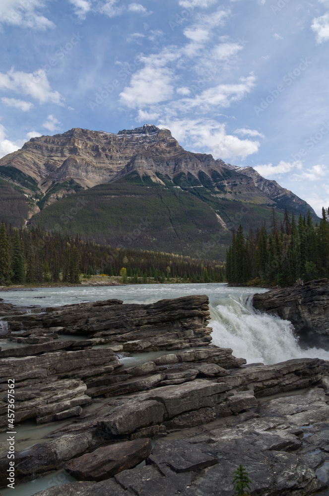 Athabasca Falls on a Late Summer Day